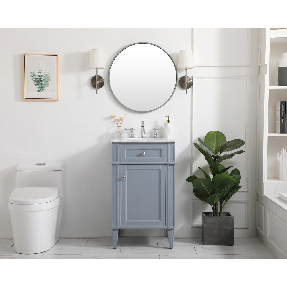 21 inch Single bathroom vanity in grey. Picture 4