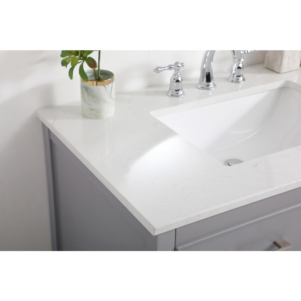 36 inch Single bathroom vanity in gray. Picture 5