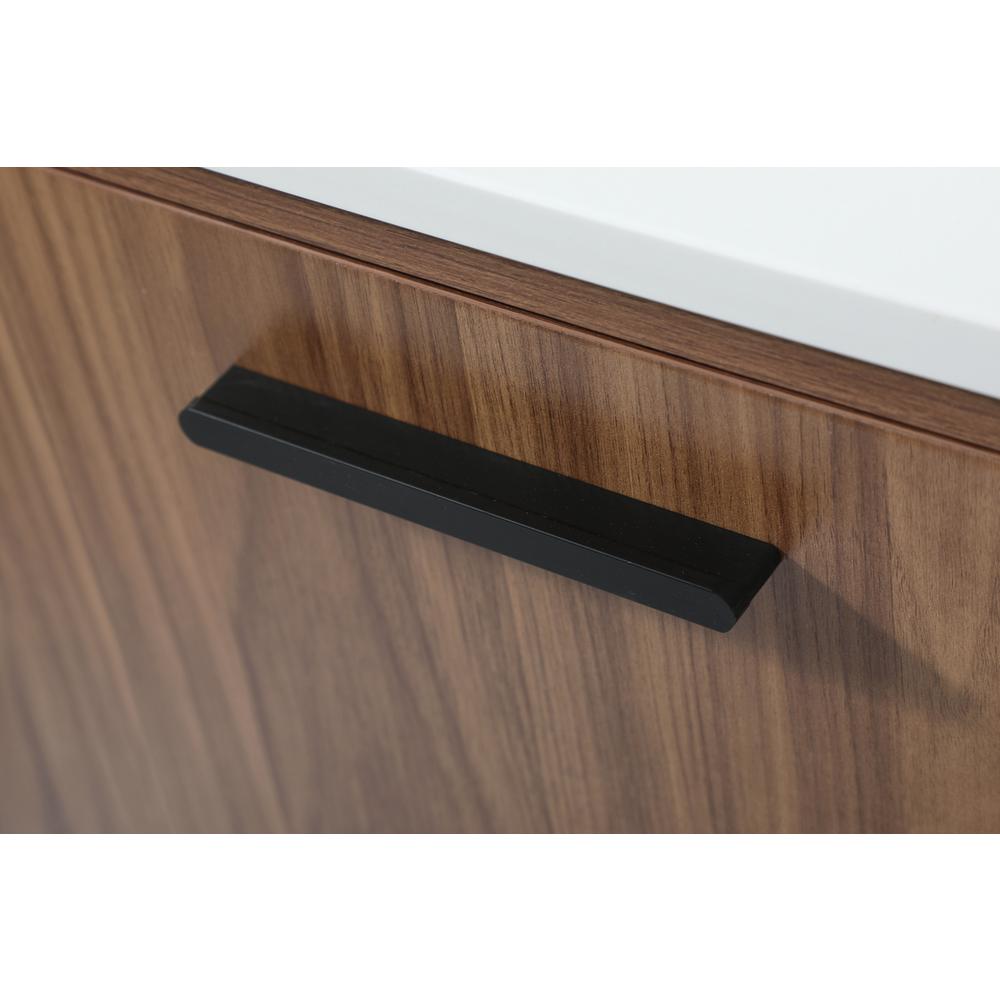 48 inch Single bathroom vanity in walnut brown with backsplash. Picture 12