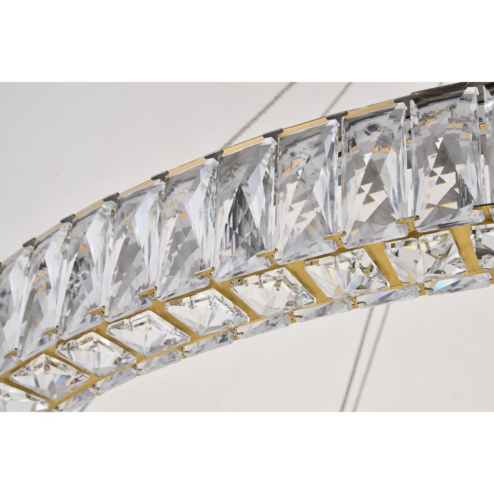 Monroe Integrated LED light Gold Chandelier Clear Royal Cut Crystal. Picture 5