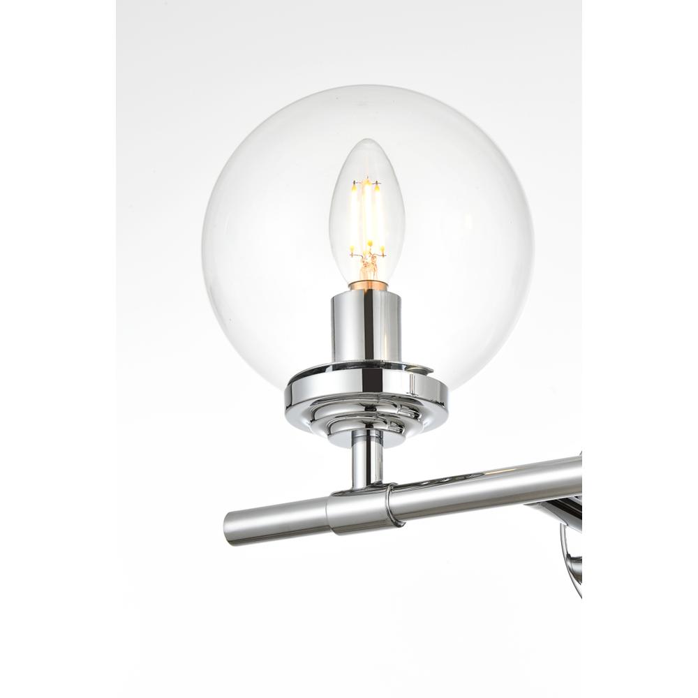 Ingrid 2 light Chrome and Clear Bath Sconce. Picture 3