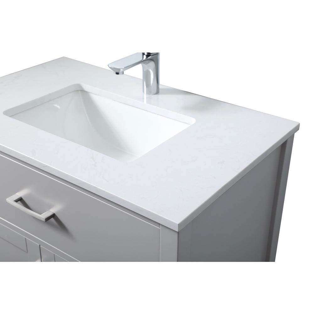 30 Inch SIngle Bathroom Vanity In Grey. Picture 11