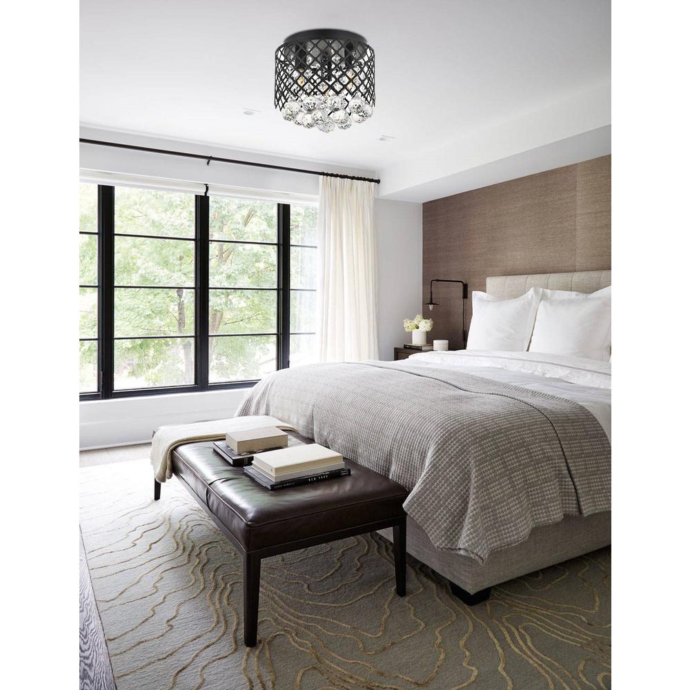 Tully 3 light Matte Black Flush Mount. Picture 11