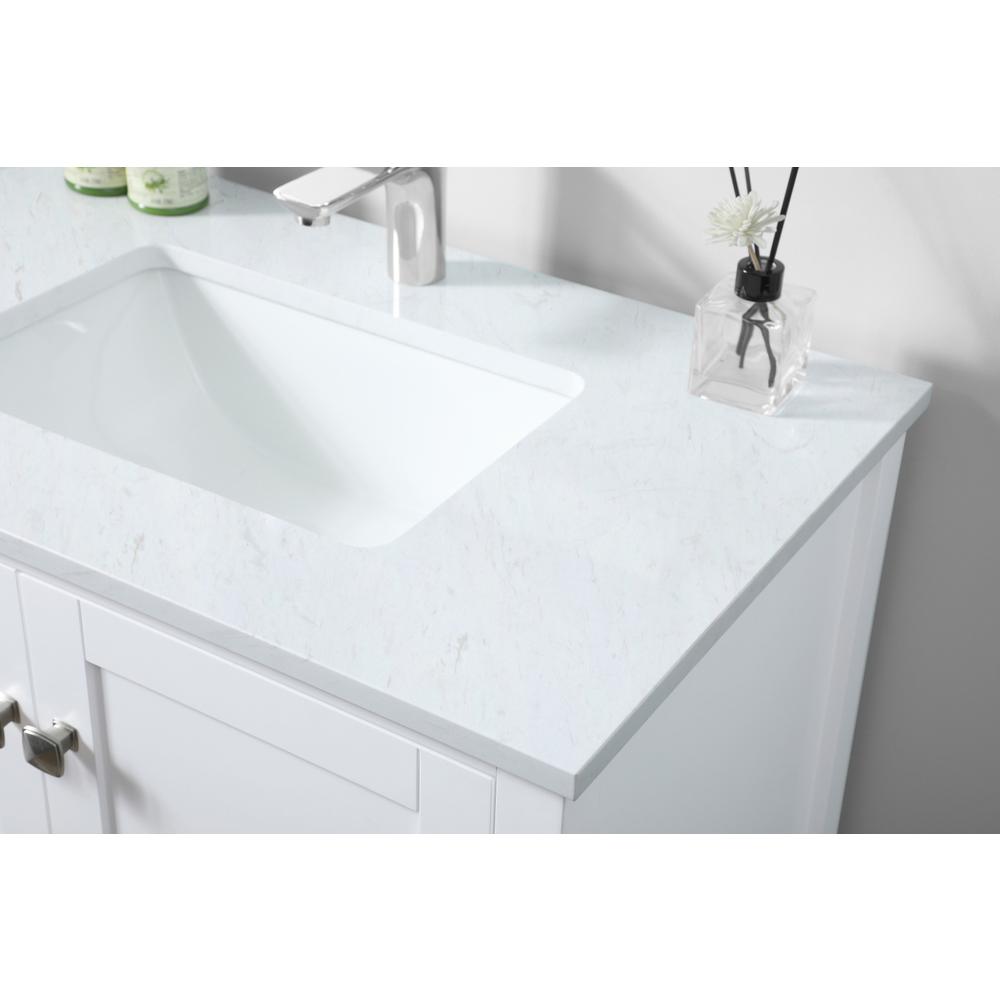 30 Inch SIngle Bathroom Vanity In White. Picture 5