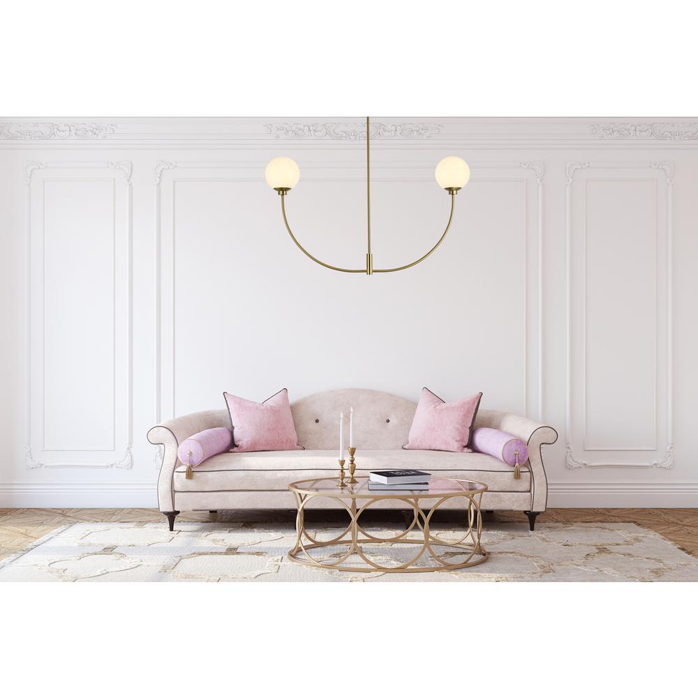 Nyomi 42 inch chandelier in Satin Gold. Picture 7