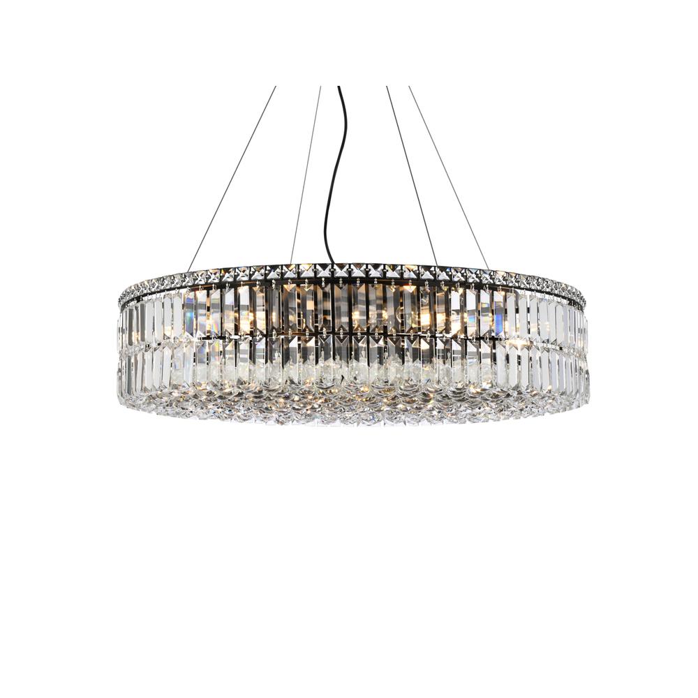 Maxime 32 inch black chandelier. Picture 2