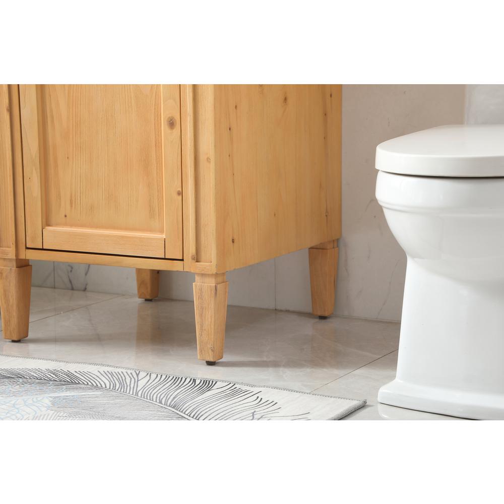 21 inch Single bathroom vanity in natural wood. Picture 6