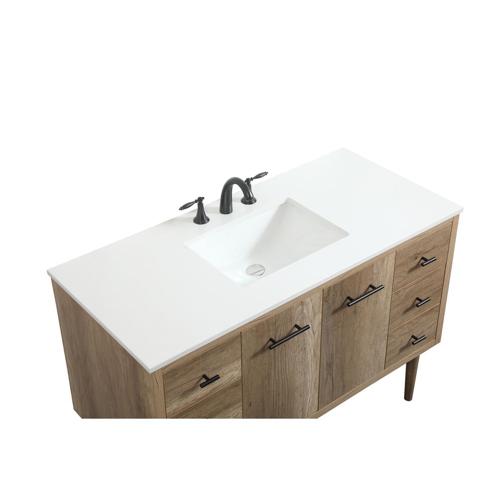 48 inch Single bathroom vanity in natural oak. Picture 13