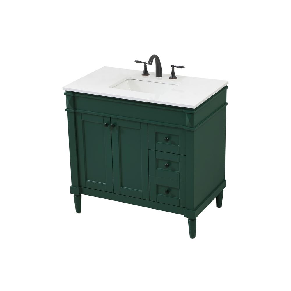 36 inch Single bathroom vanity in green. Picture 8