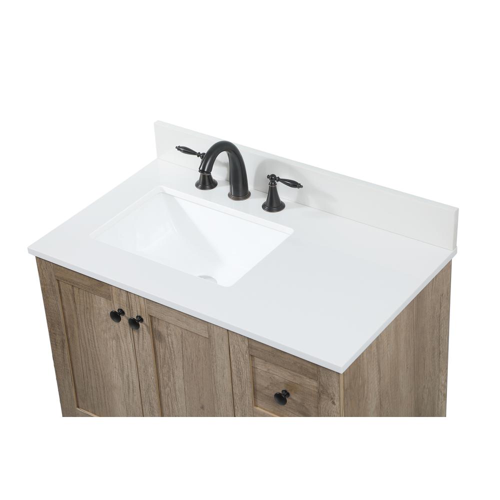 32 inch Single bathroom vanity in natural oak with backsplash. Picture 10