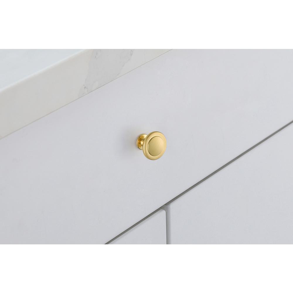 Logyn 1.3" Diameter Brushed Gold Mushroom Knob Multipack (Set of 10). Picture 2