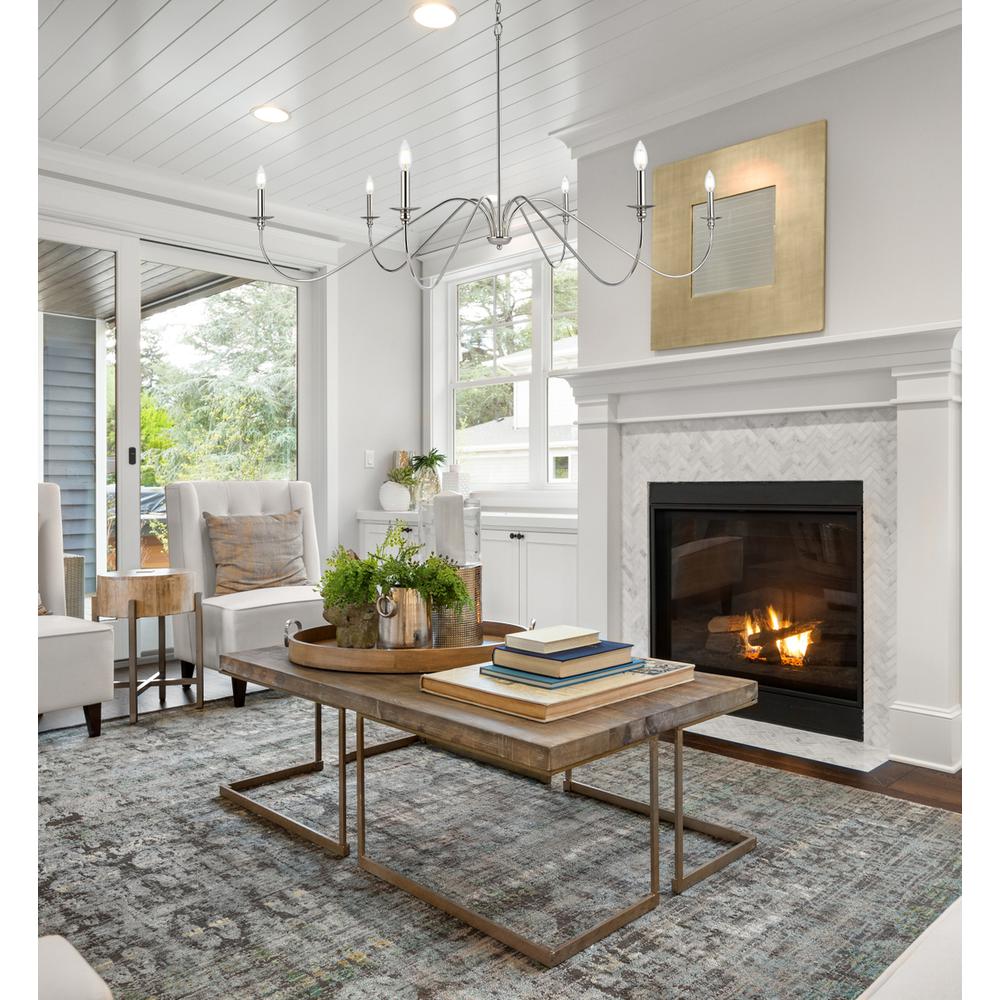 Rohan 60 inch chandelier in Polished Nickel. Picture 8