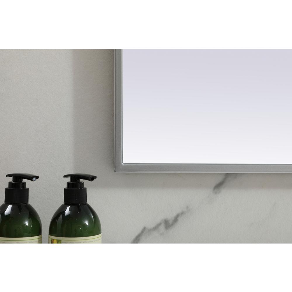 Metal Frame Arch Mirror 40x30 Inch in Silver. Picture 5