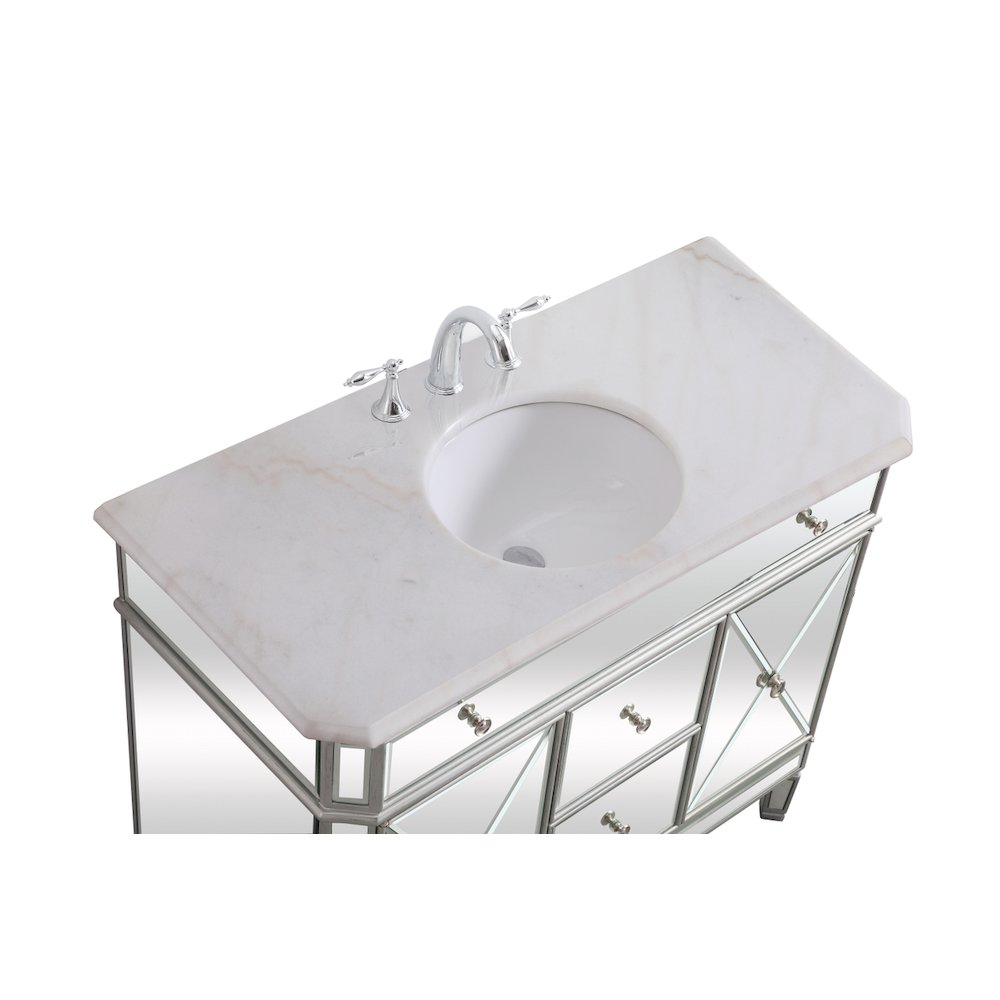 42 In. Single Bathroom Vanity Set In  Antique Silver. Picture 13