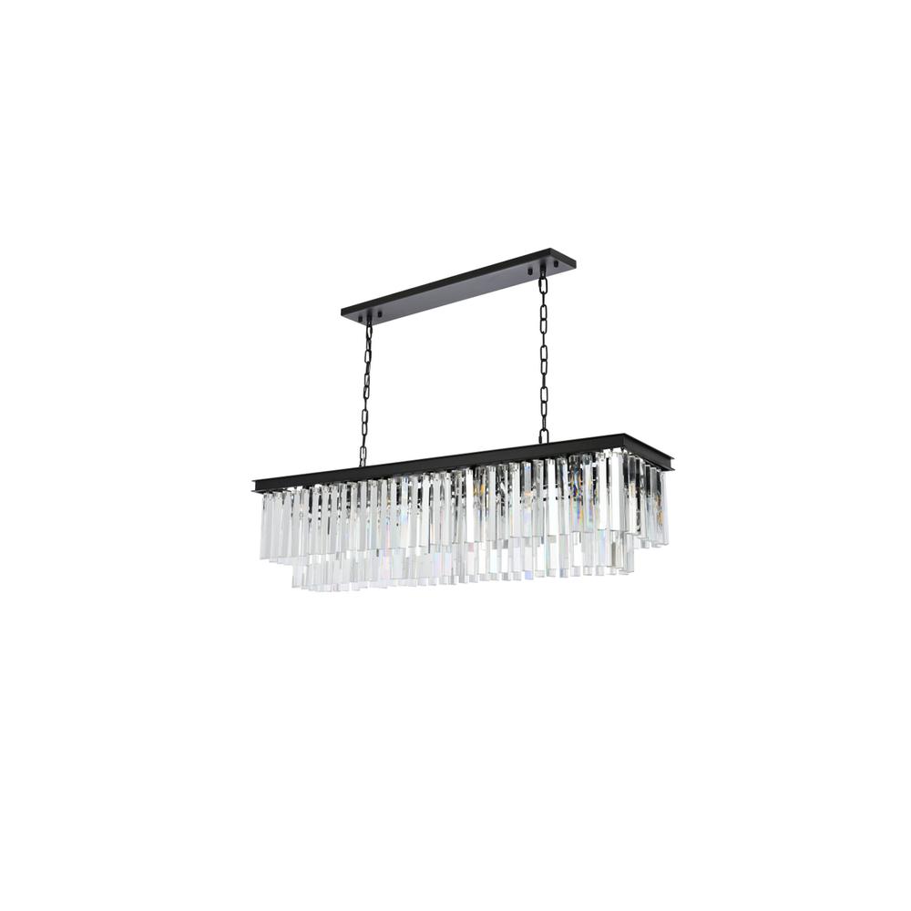 Sydney 12 light Matte Black Chandelier Clear Royal Cut Crystal. Picture 6
