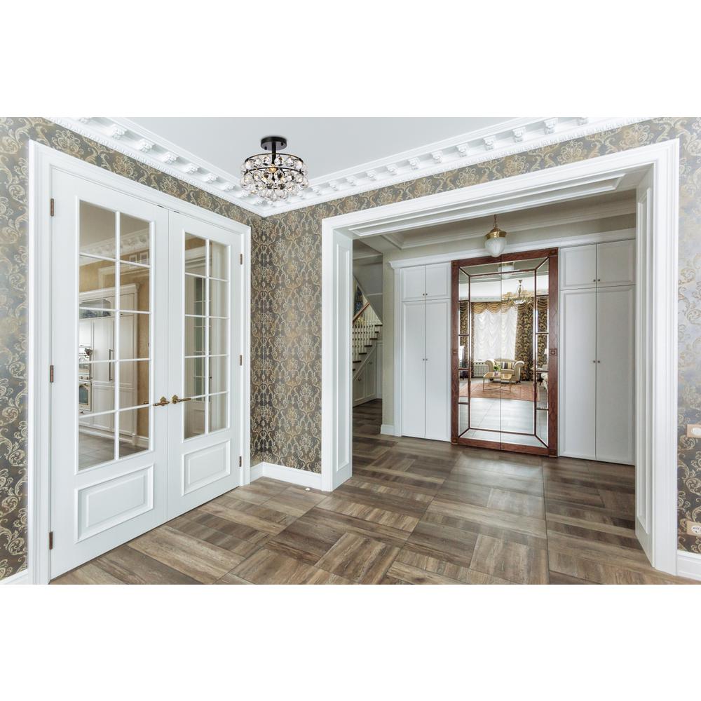 Savannah 12 inch flush mount in black. Picture 7