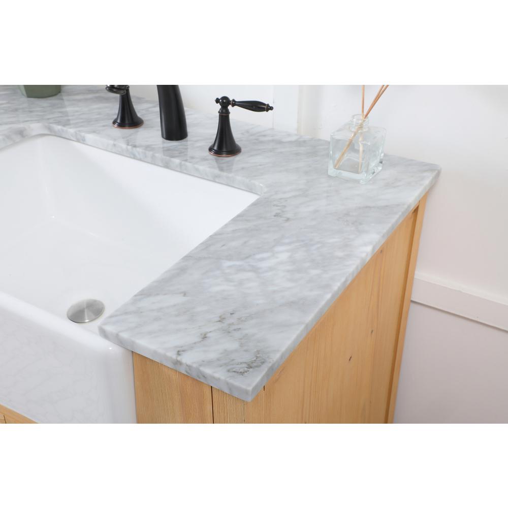 72 inch double bathroom vanity in natural wood. Picture 5