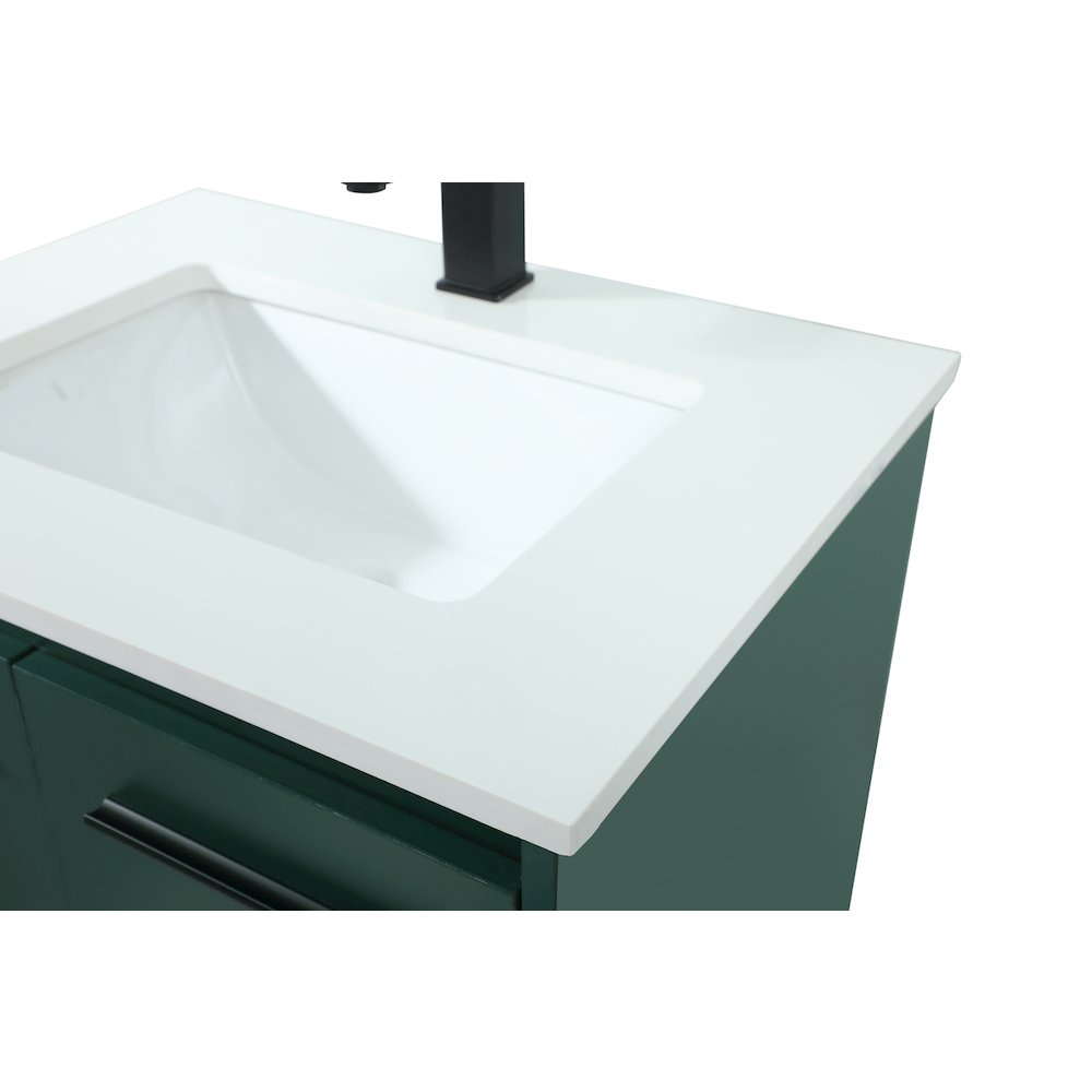 24 Inch Single Bathroom Vanity In Green. Picture 12