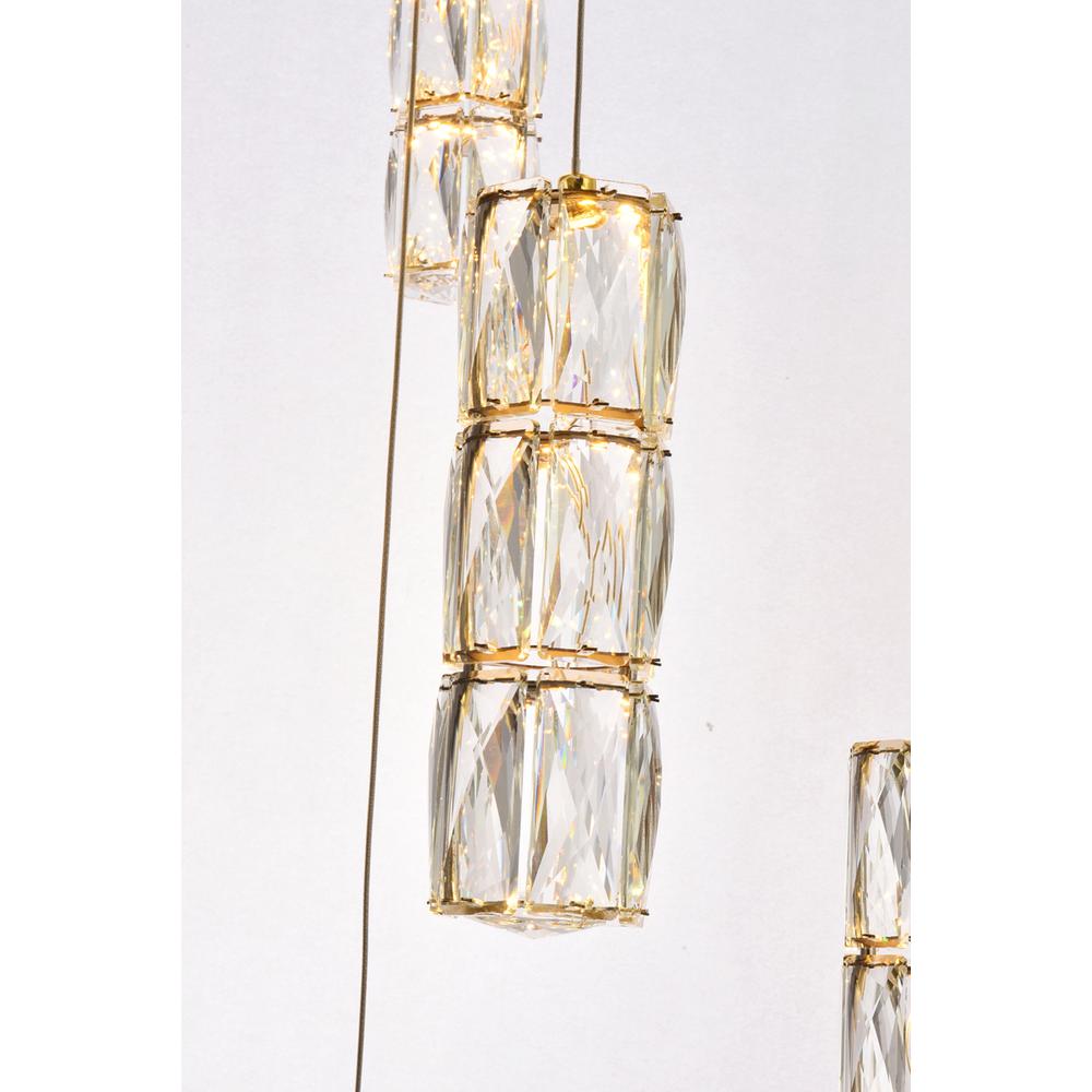 Polaris 42 inch LED chandelier in gold. Picture 3