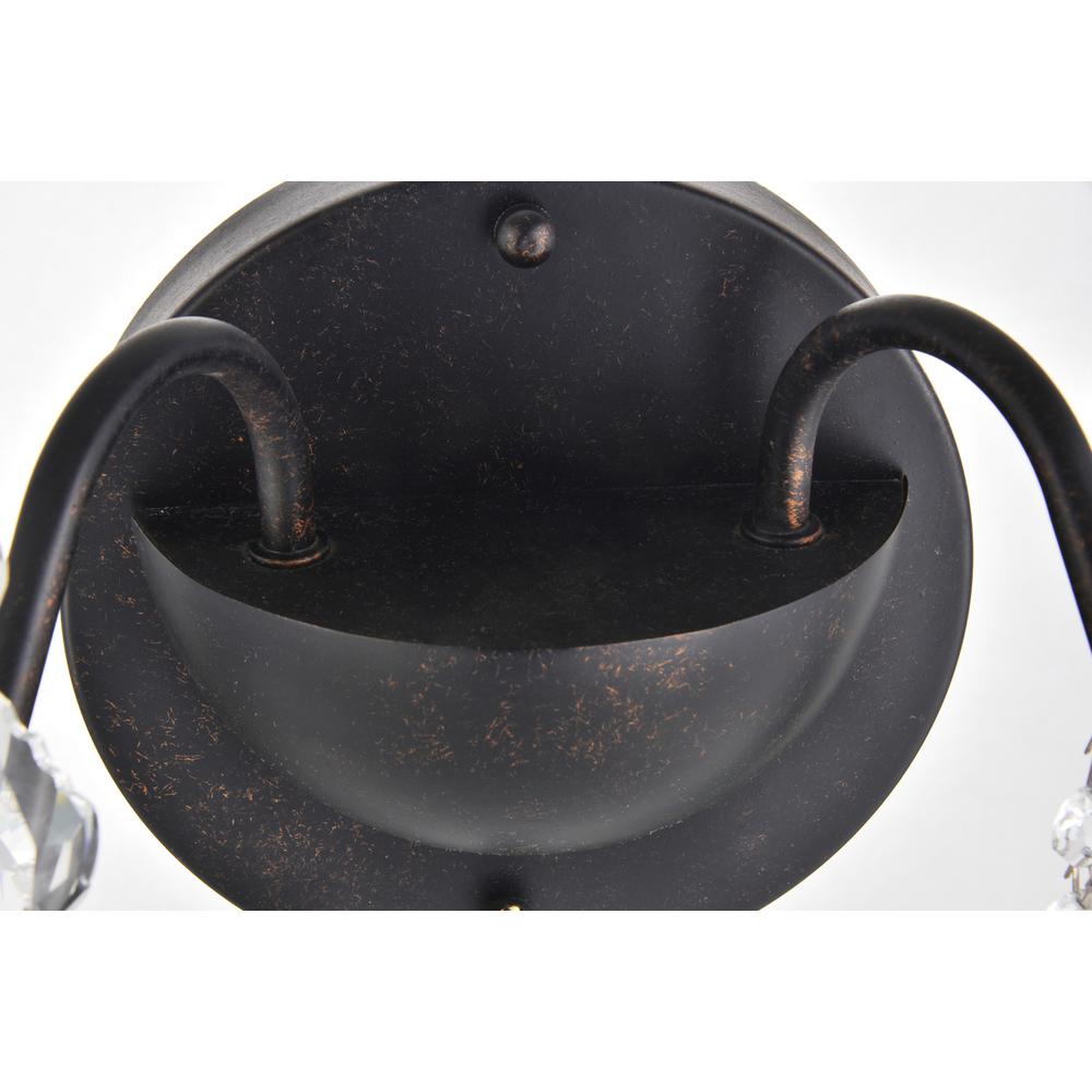 St. Francis 2 light Dark Bronze Wall Sconce Clear Royal Cut Crystal. Picture 3