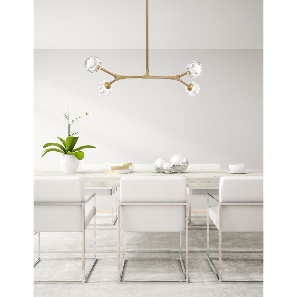 Zayne 4 Light Pendant in Gold. Picture 7