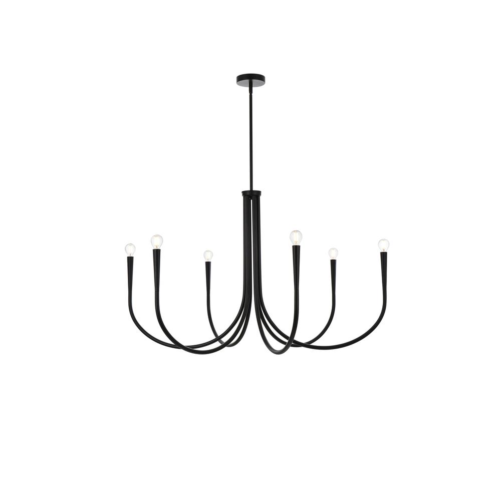 Layne 42 inch chandelier in Black. Picture 1