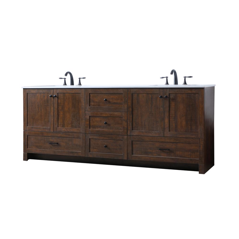 84 Inch Double Bathroom Vanity In Expresso. Picture 7