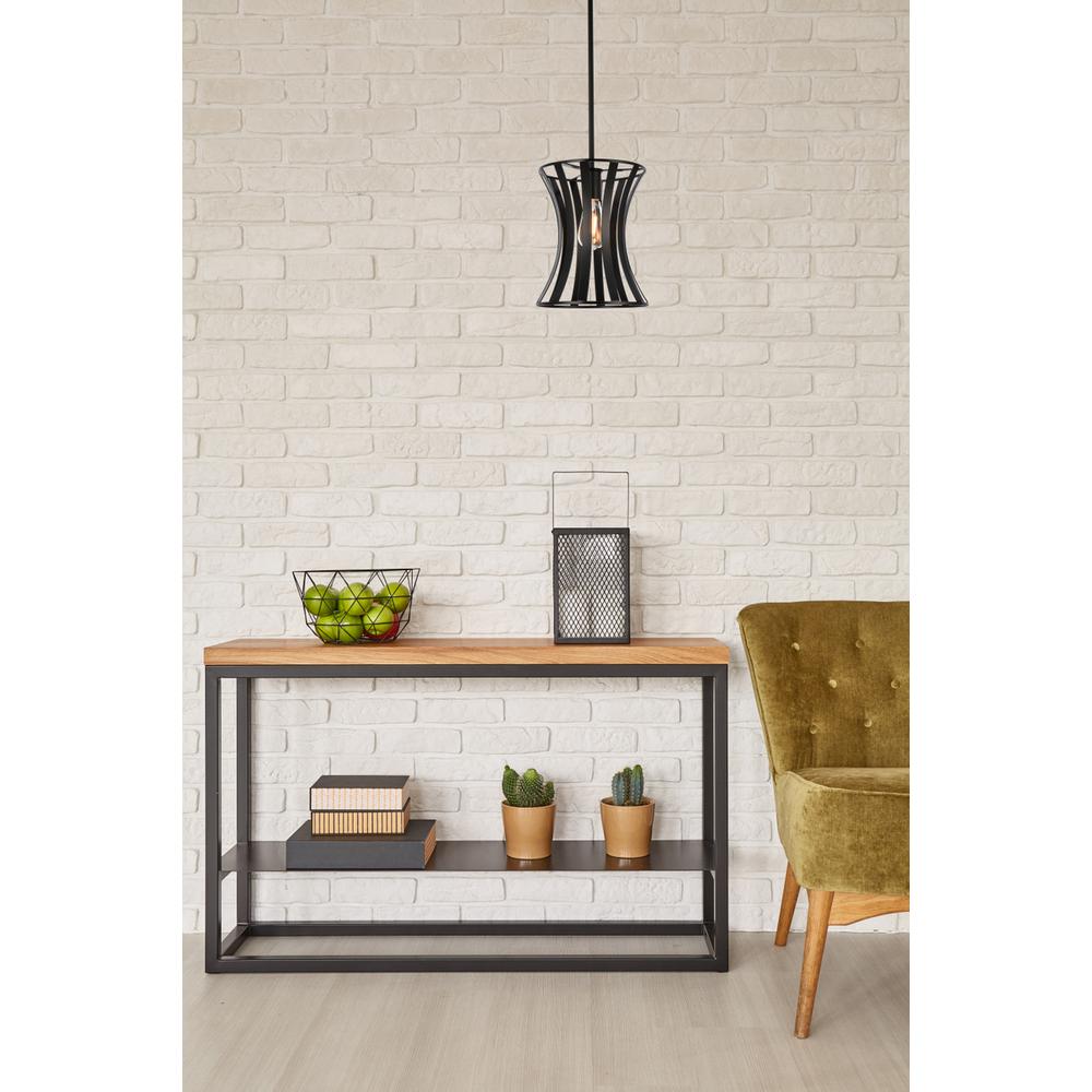 Lily 1 light pendant in black. Picture 8
