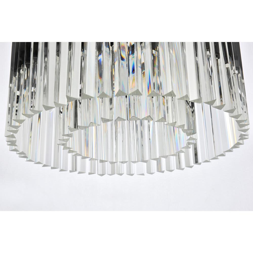 Sydney 8 light Matte Black Flush Mount Clear Royal Cut Crystal. Picture 3
