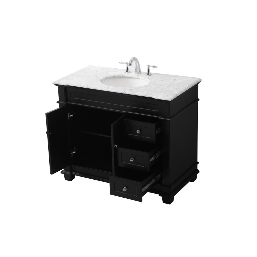 42 inch Single bathroom vanity set in black. Picture 9