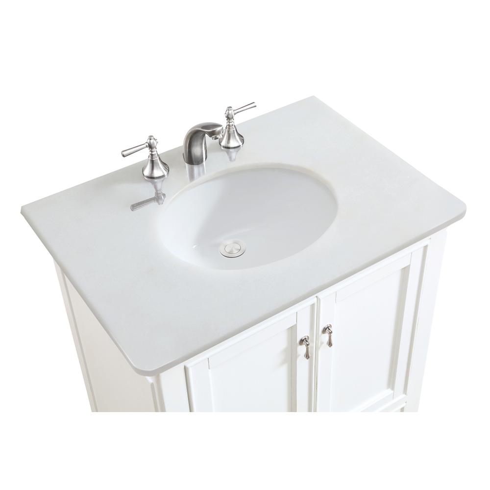 30 inch Single Bathroom vanity in Antique White. Picture 4