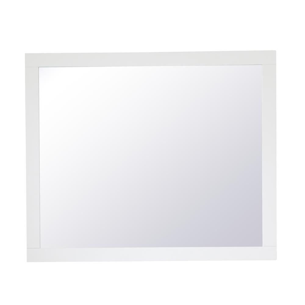 Aqua rectangle vanity mirror 30 inch in White. Picture 1