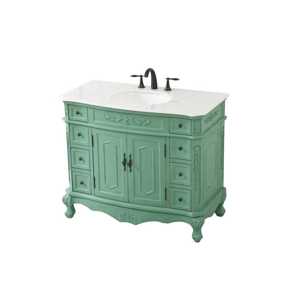 42 inch Single bathroom vanity in vintage mint. Picture 8
