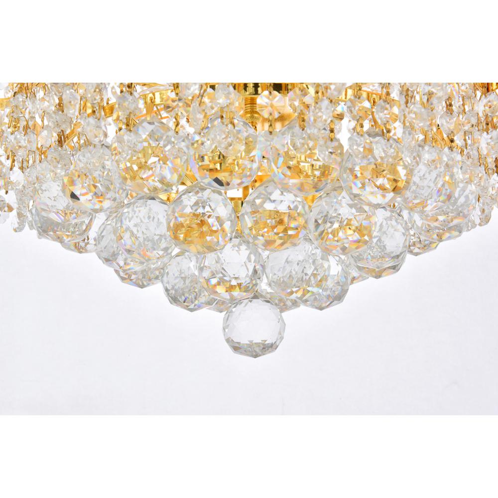 Belenus 6 light Gold Pendant Clear Royal Cut Crystal. Picture 3