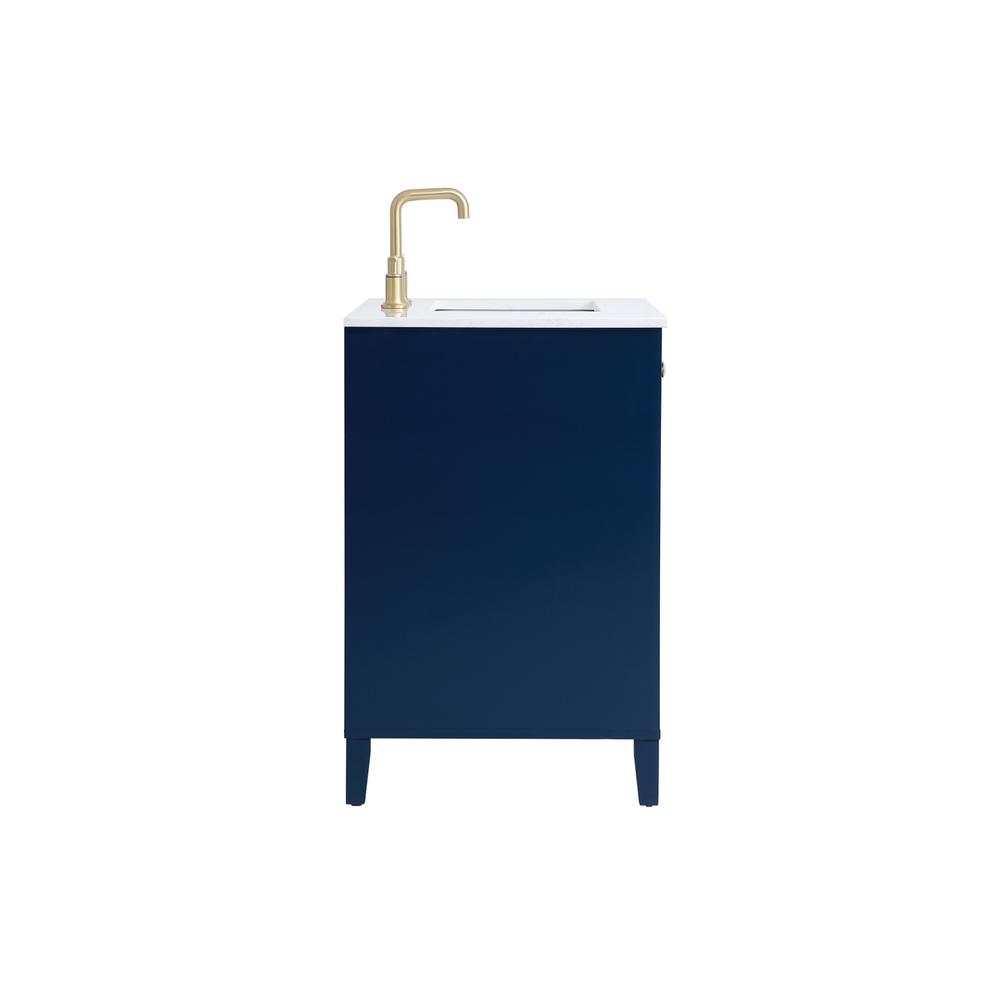 36 inch Single Bathroom Vanity in Blue. Picture 13