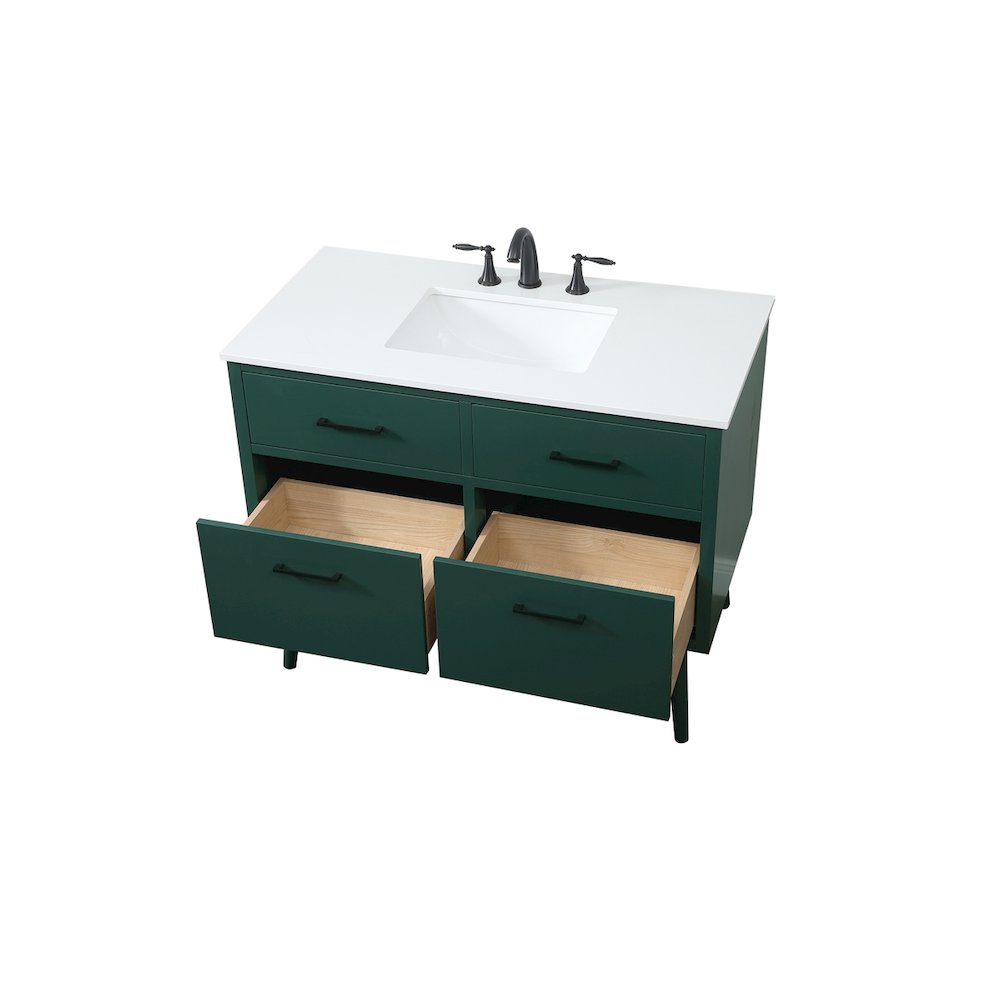 42 Inch Bathroom Vanity In Green. Picture 10