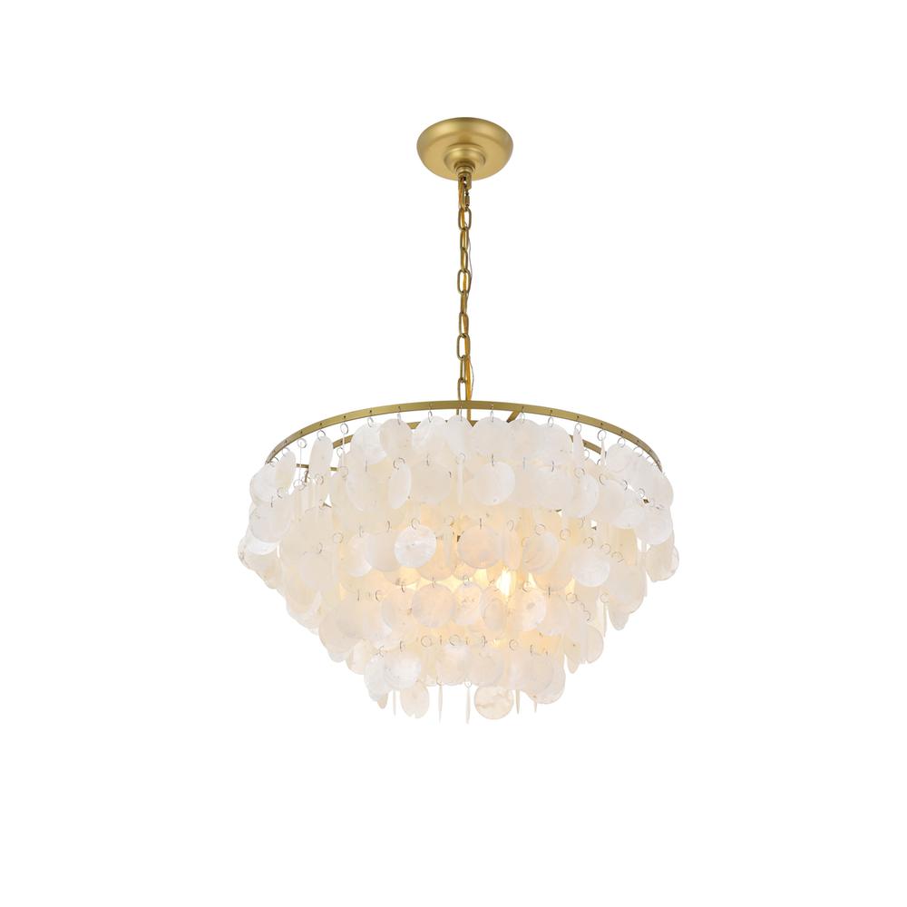 Selene 4 light Brass Pendant. Picture 5