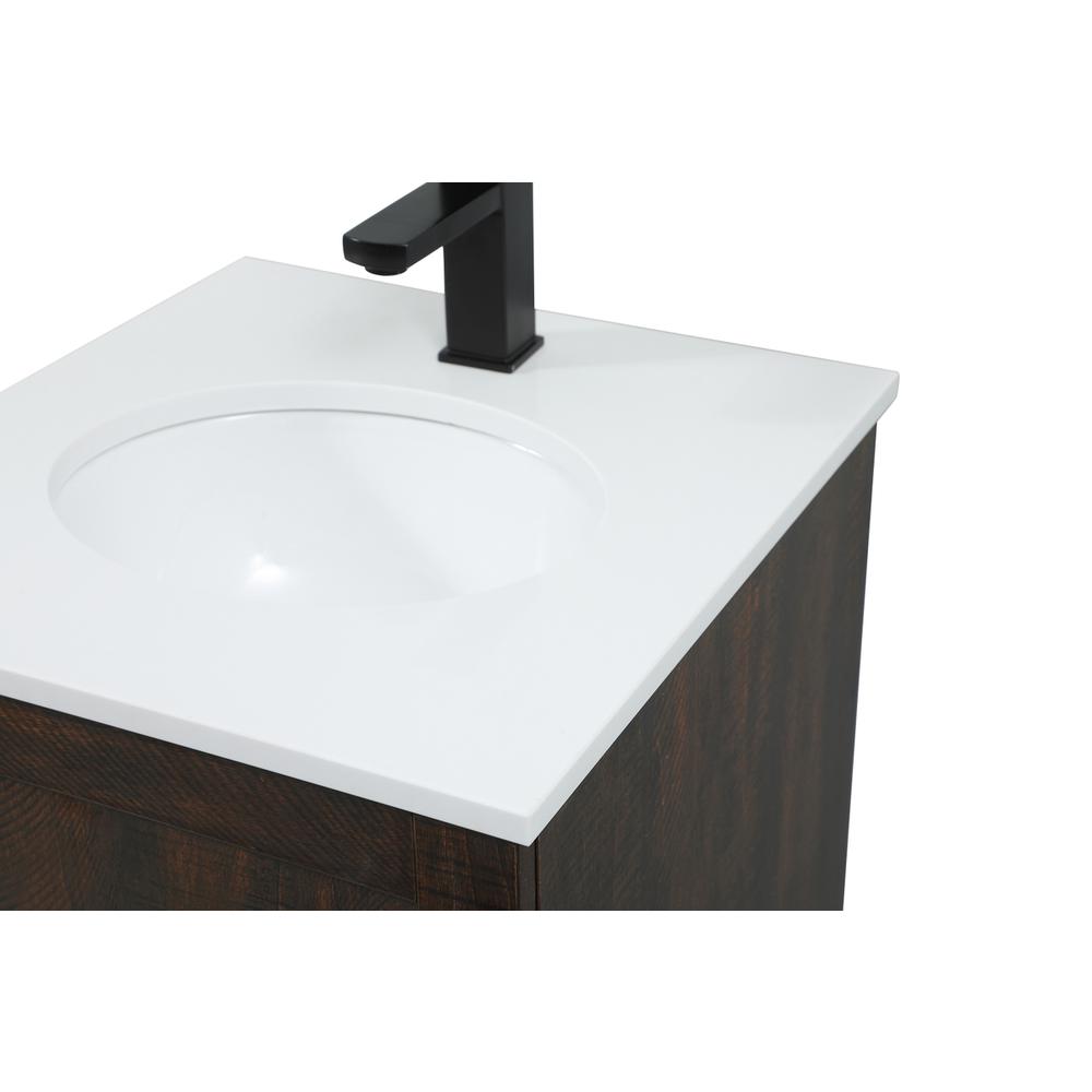 18 inch Single bathroom vanity in expresso. Picture 11