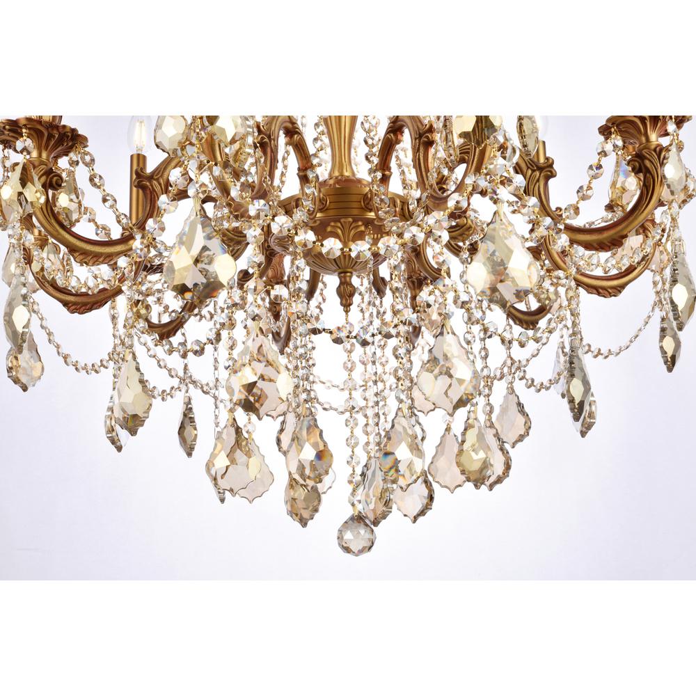 Rosalia 10 light French Gold Chandelier Golden Teak (Smoky) Royal Cut Crystal. Picture 3