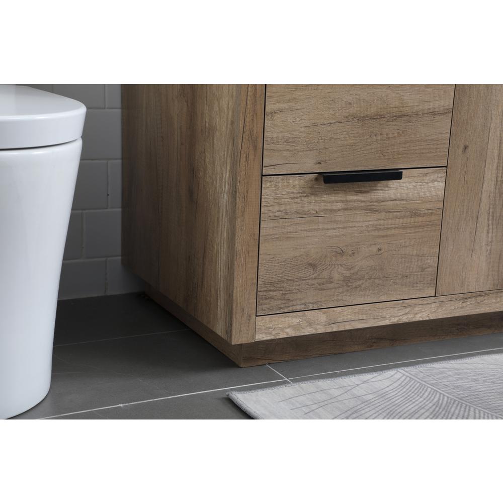 60 Inch SIngle Bathroom Vanity In Natural Oak. Picture 6