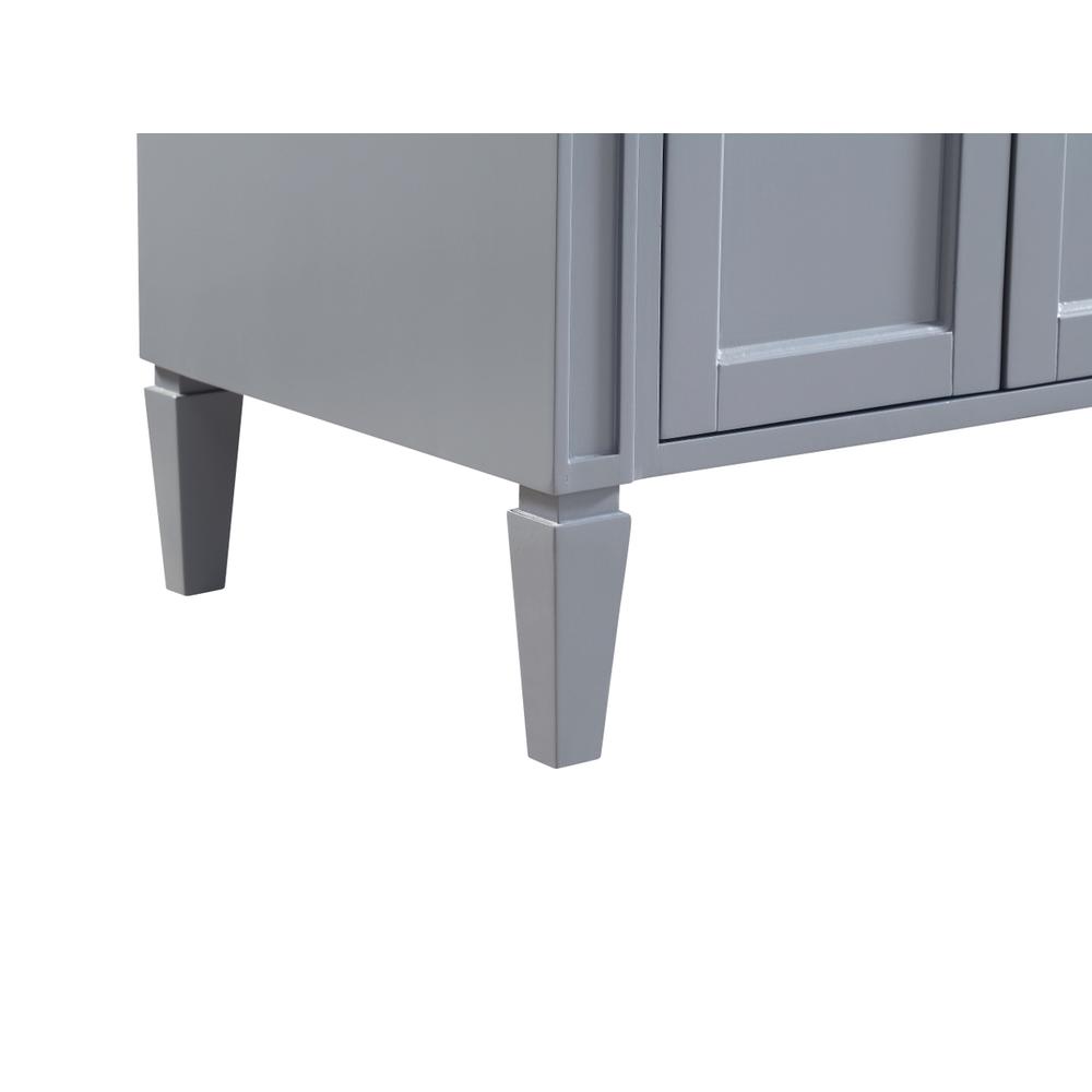 60 In. Double Bathroom Vanity Set In Grey. Picture 6
