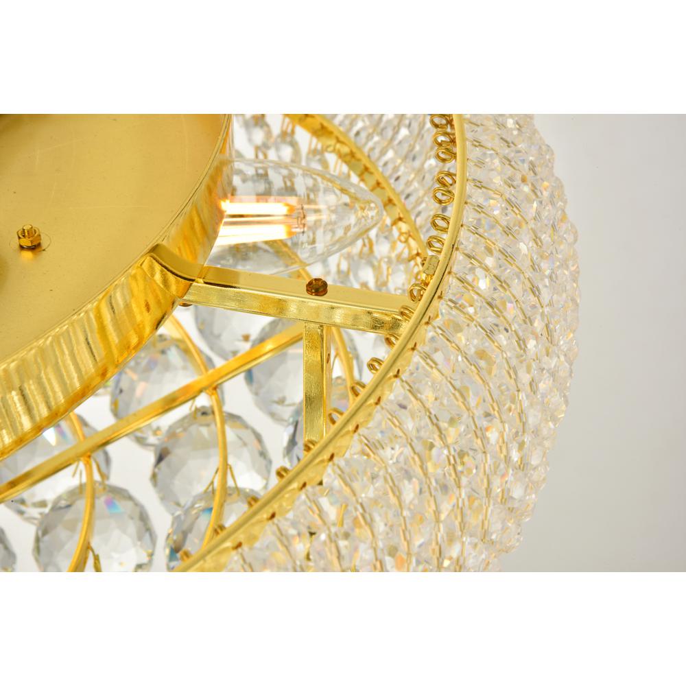 Primo 10 light Gold Flush Mount Clear Royal Cut Crystal. Picture 5