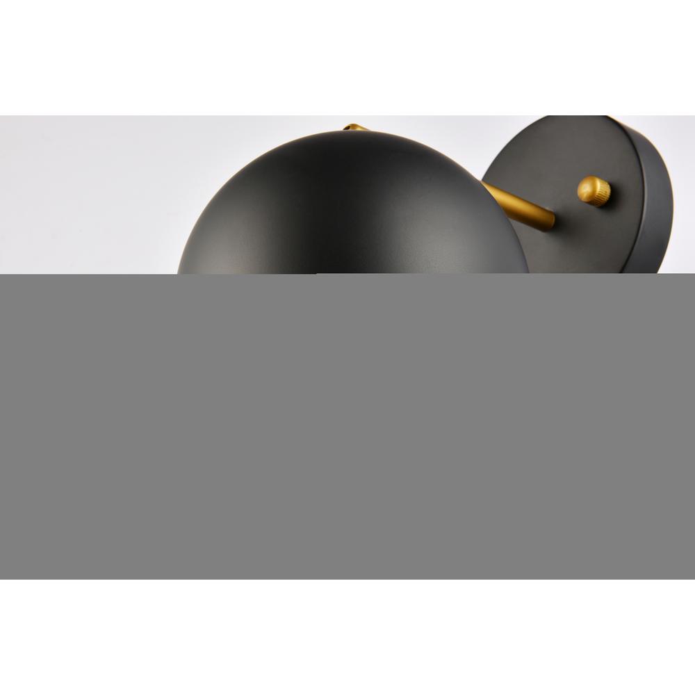 Othello 1 light black and brass wall sconce. Picture 3