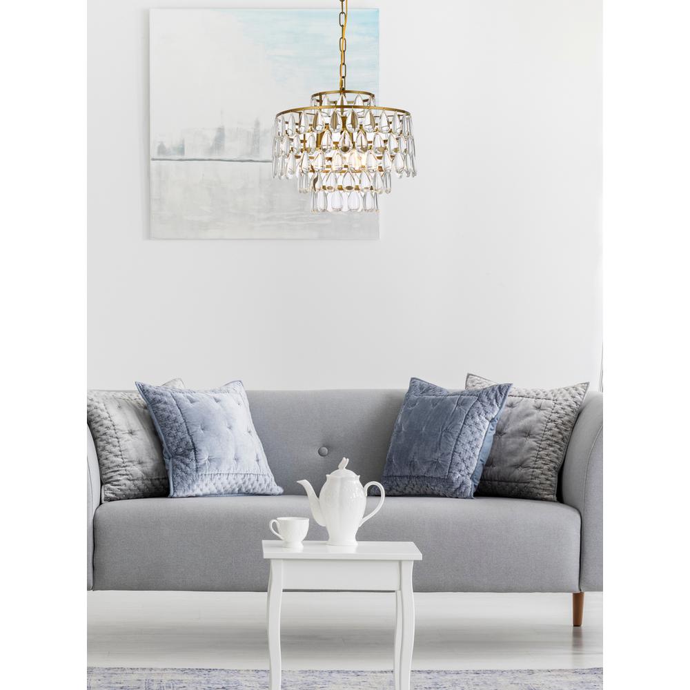 Mila 16 inch pendant in brass. Picture 8