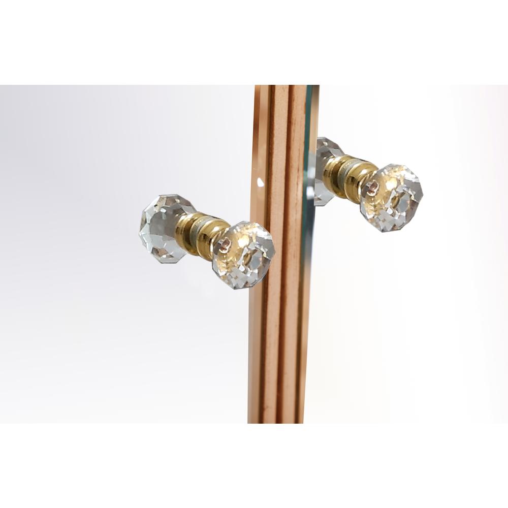 29 in. mirrored cabinet in antique gold. Picture 7