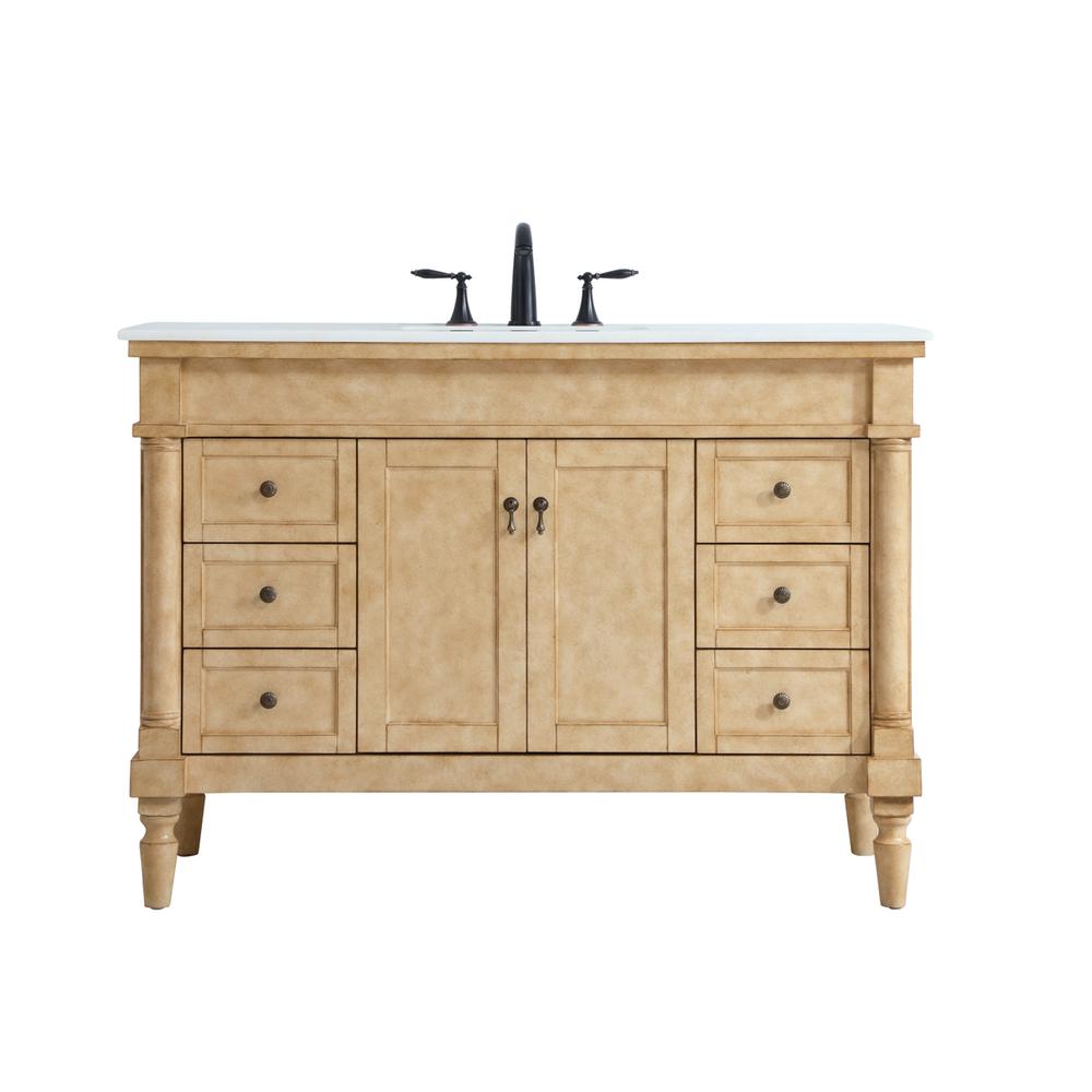 48 inch Single Bathroom vanity in Antique Beige. Picture 1