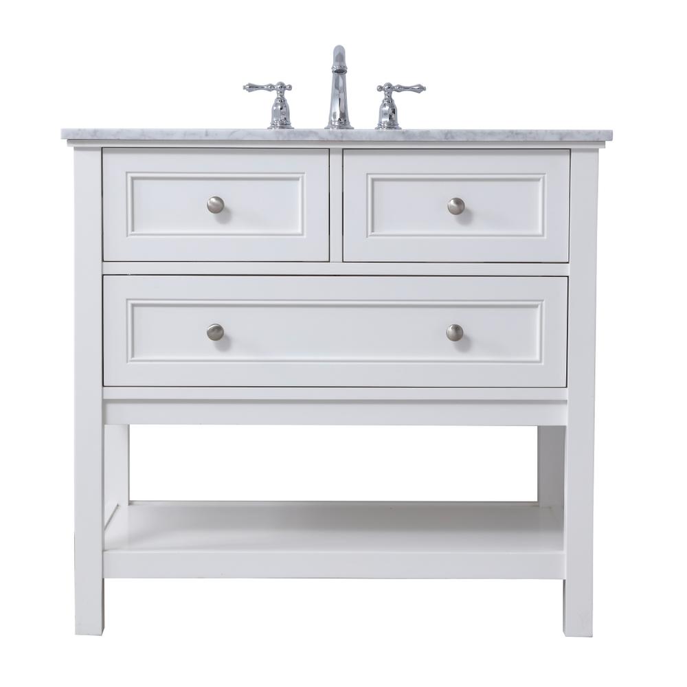 36 in. Single bathroom vanity set in White. Picture 1