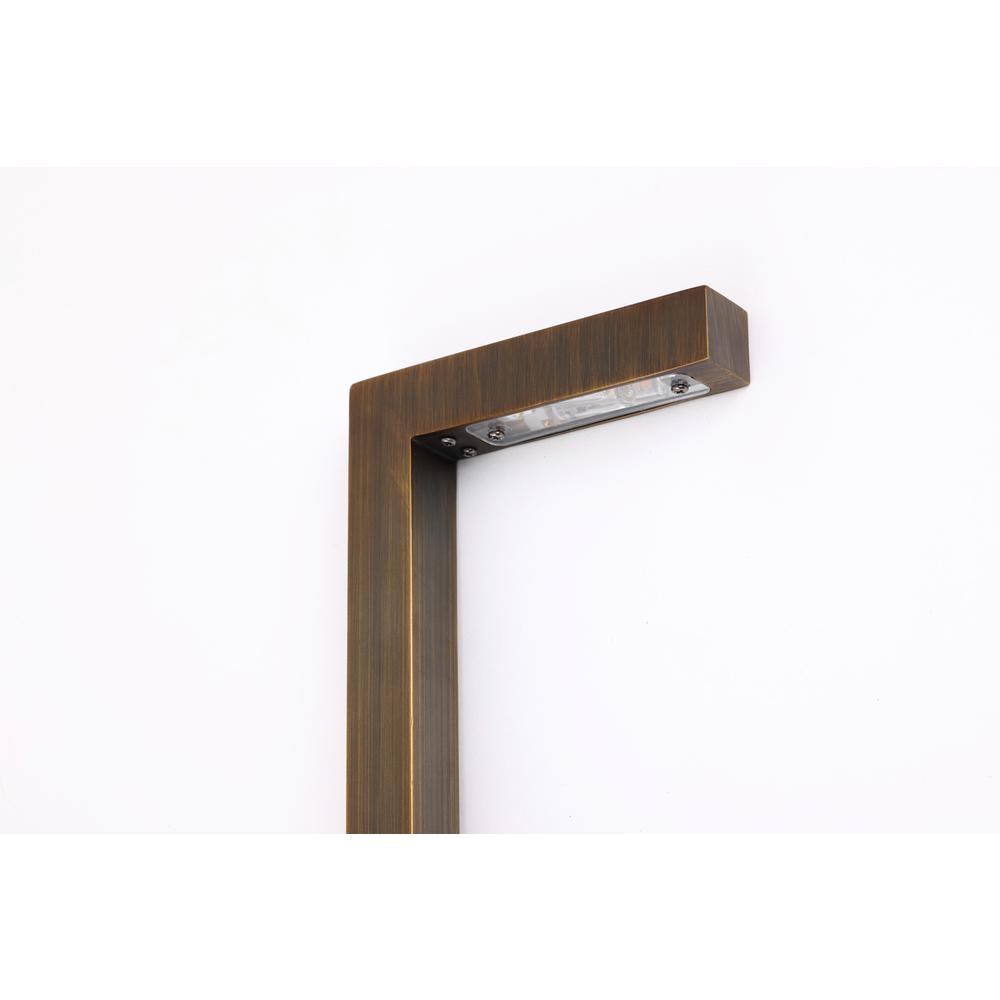 Cast brass modern linear path light. Picture 4