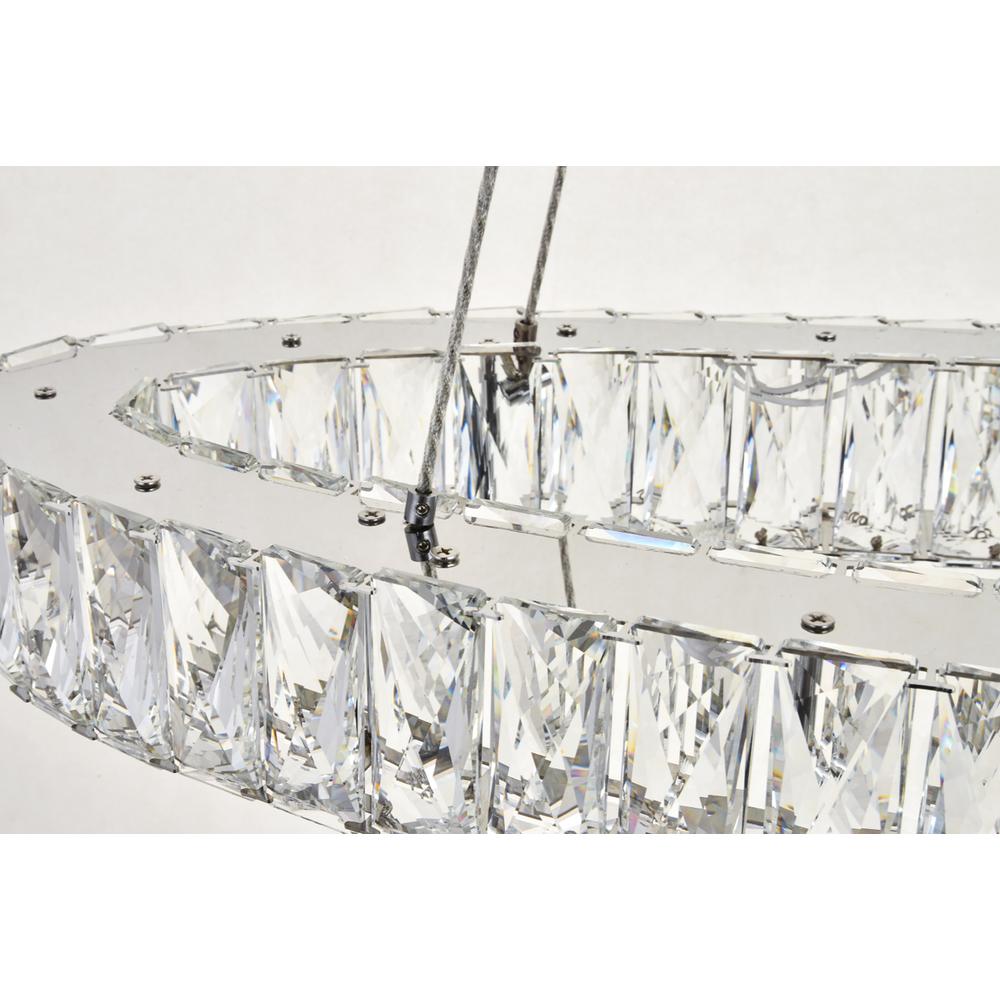 Monroe Integrated LED light Chrome Chandelier Clear Royal Cut Crystal. Picture 4