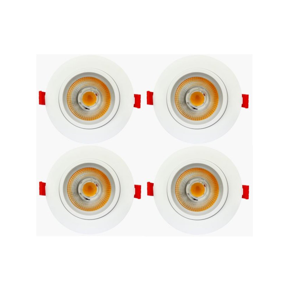 4"  Eye Gimbal Light 3000K  11W White Finish Ic Dimmable  950Lm Cri80. Picture 1